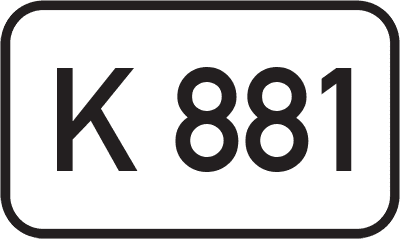 Straßenschild Kreisstraße K 881