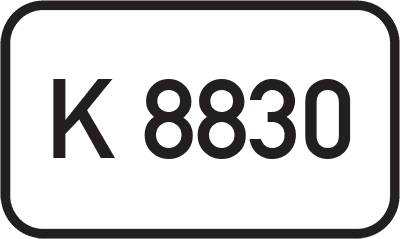 Straßenschild Kreisstraße K 8830