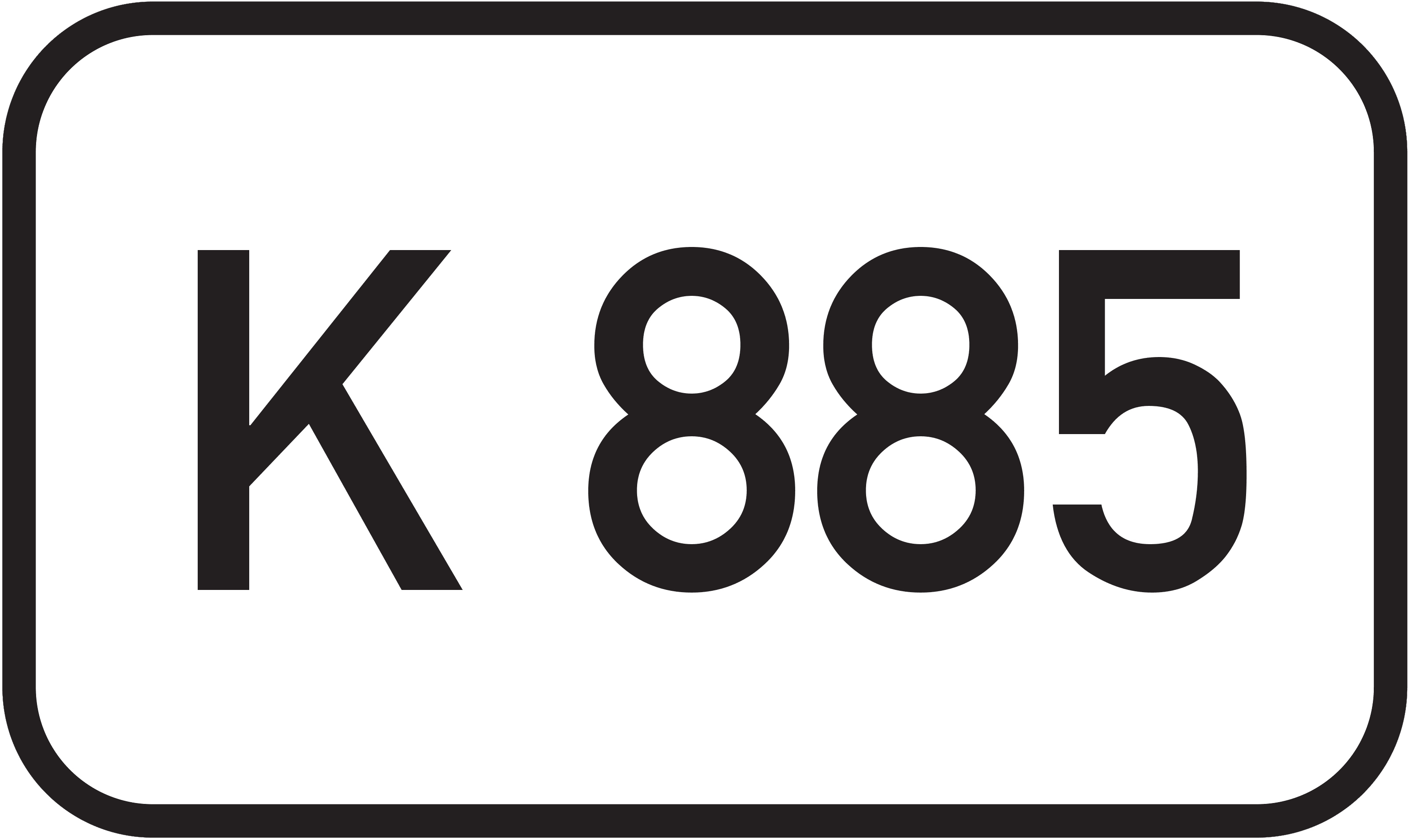 Straßenschild Kreisstraße K 885