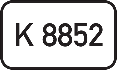 Straßenschild Kreisstraße K 8852