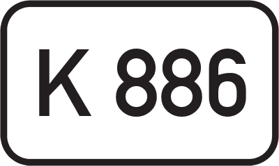 Straßenschild Kreisstraße K 886