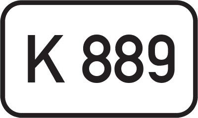 Straßenschild Kreisstraße K 889