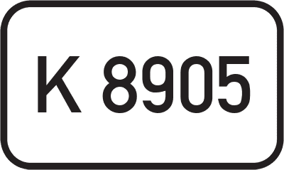 Straßenschild Kreisstraße K 8905