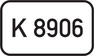 Straßenschild Kreisstraße K 8906