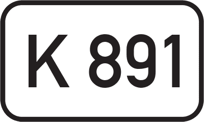 Straßenschild Kreisstraße K 891