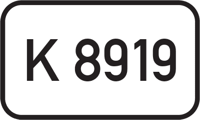 Straßenschild Kreisstraße K 8919