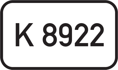 Straßenschild Kreisstraße K 8922