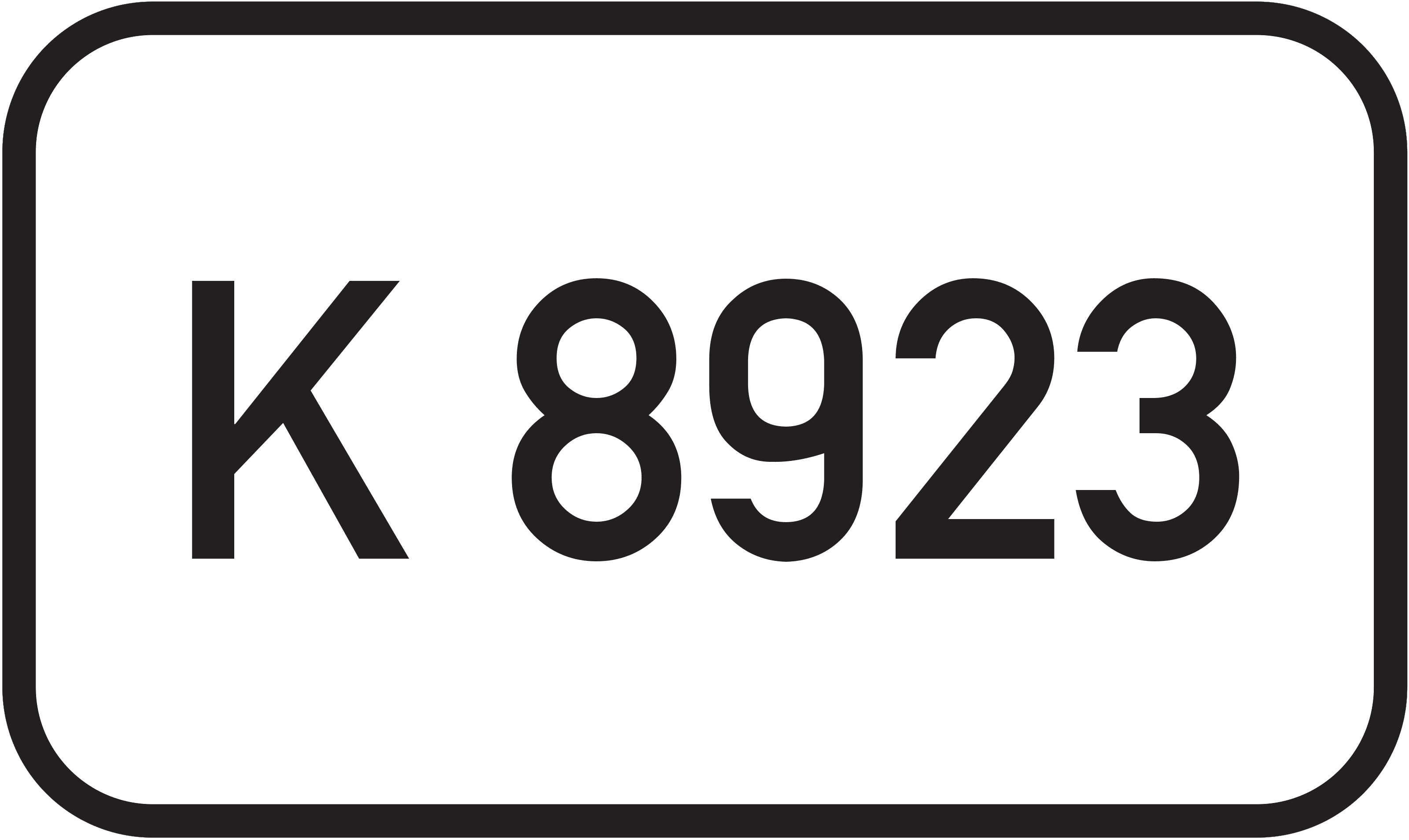Straßenschild Kreisstraße K 8923