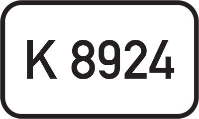 Straßenschild Kreisstraße K 8924