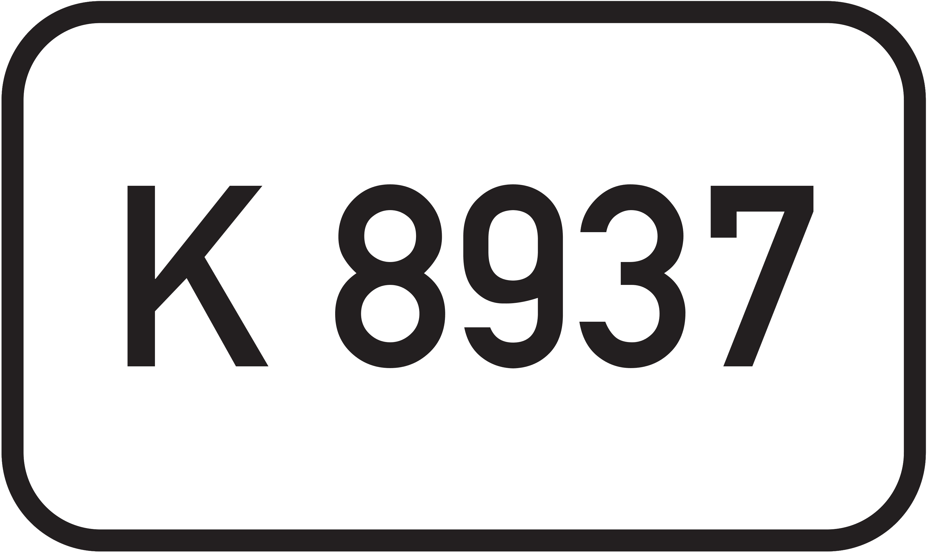 Straßenschild Kreisstraße K 8937
