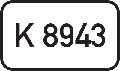 Straßenschild Kreisstraße K 8943