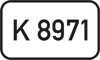 Straßenschild Kreisstraße K 8971
