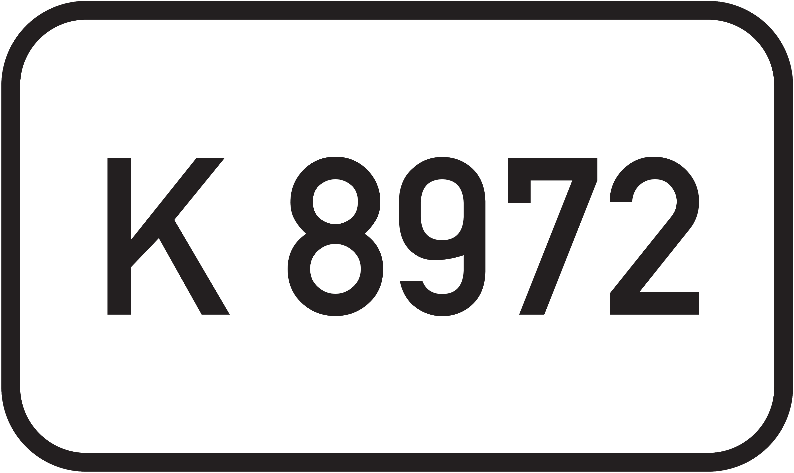 Straßenschild Kreisstraße K 8972