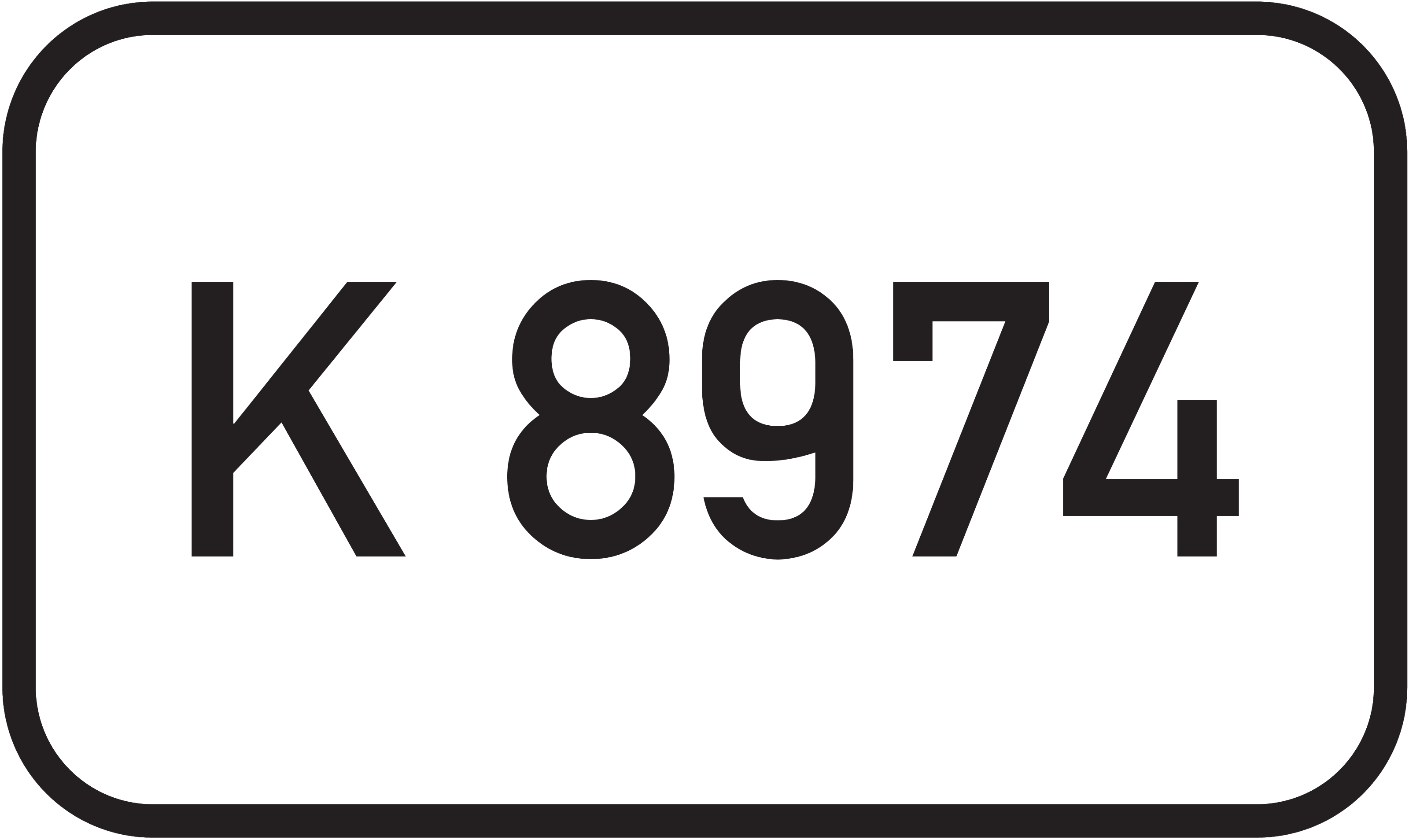 Straßenschild Kreisstraße K 8974