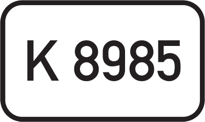 Straßenschild Kreisstraße K 8985