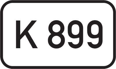 Straßenschild Kreisstraße K 899