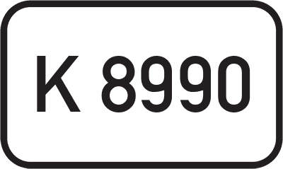 Straßenschild Kreisstraße K 8990