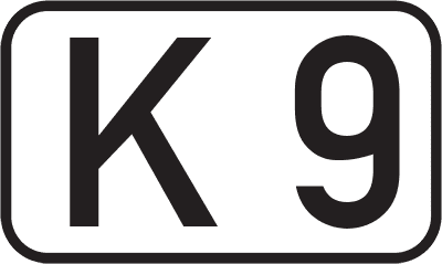 Straßenschild Kreisstraße K 9