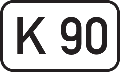Straßenschild Kreisstraße K 90