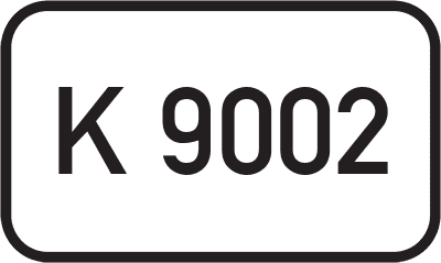 Straßenschild Kreisstraße K 9002