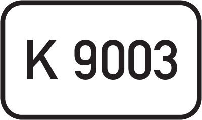 Straßenschild Kreisstraße K 9003