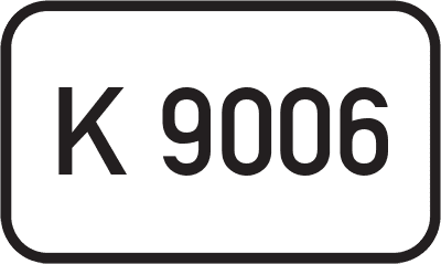 Straßenschild Kreisstraße K 9006