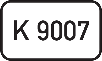 Straßenschild Kreisstraße K 9007