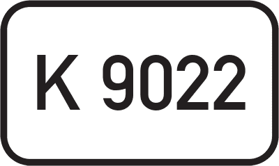 Straßenschild Kreisstraße K 9022