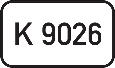 Straßenschild Kreisstraße K 9026