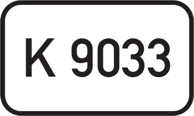 Straßenschild Kreisstraße K 9033