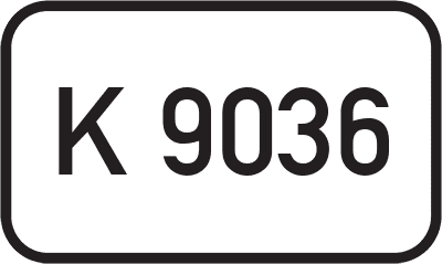 Straßenschild Kreisstraße K 9036