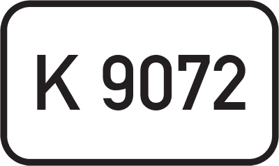 Straßenschild Kreisstraße K 9072