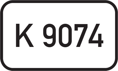 Straßenschild Kreisstraße K 9074
