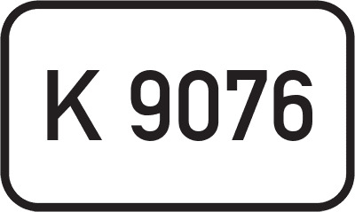 Straßenschild Kreisstraße K 9076