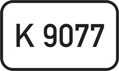 Straßenschild Kreisstraße K 9077