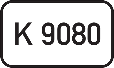 Straßenschild Kreisstraße K 9080