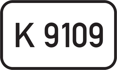 Straßenschild Kreisstraße K 9109