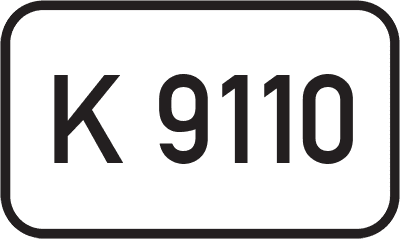 Straßenschild Kreisstraße K 9110