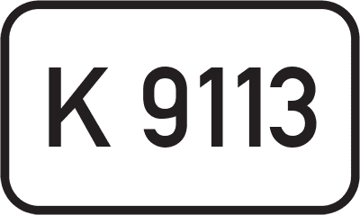 Straßenschild Kreisstraße K 9113