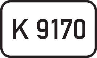 Straßenschild Kreisstraße K 9170