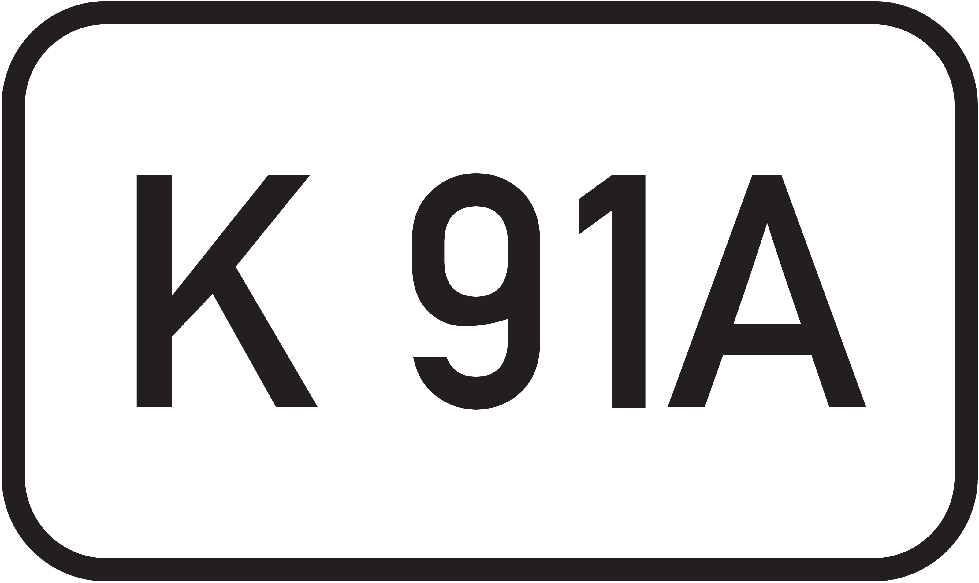 Straßenschild Kreisstraße K 91A