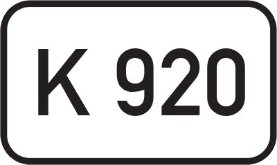 Straßenschild Kreisstraße K 920