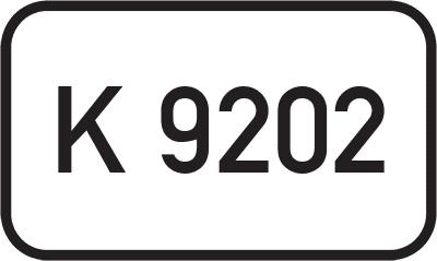 Straßenschild Kreisstraße K 9202