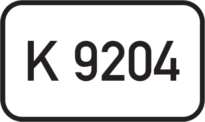 Straßenschild Kreisstraße K 9204
