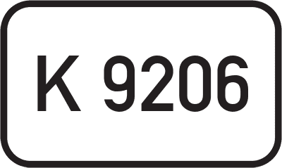 Straßenschild Kreisstraße K 9206