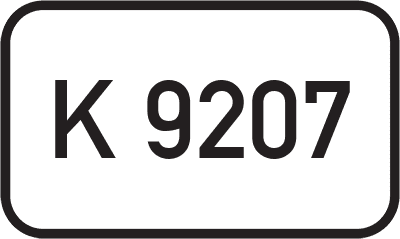Straßenschild Kreisstraße K 9207