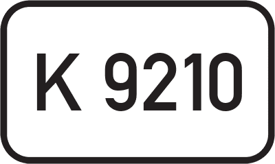 Straßenschild Kreisstraße K 9210