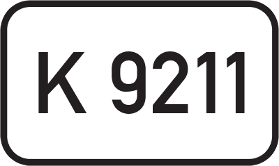 Straßenschild Kreisstraße K 9211