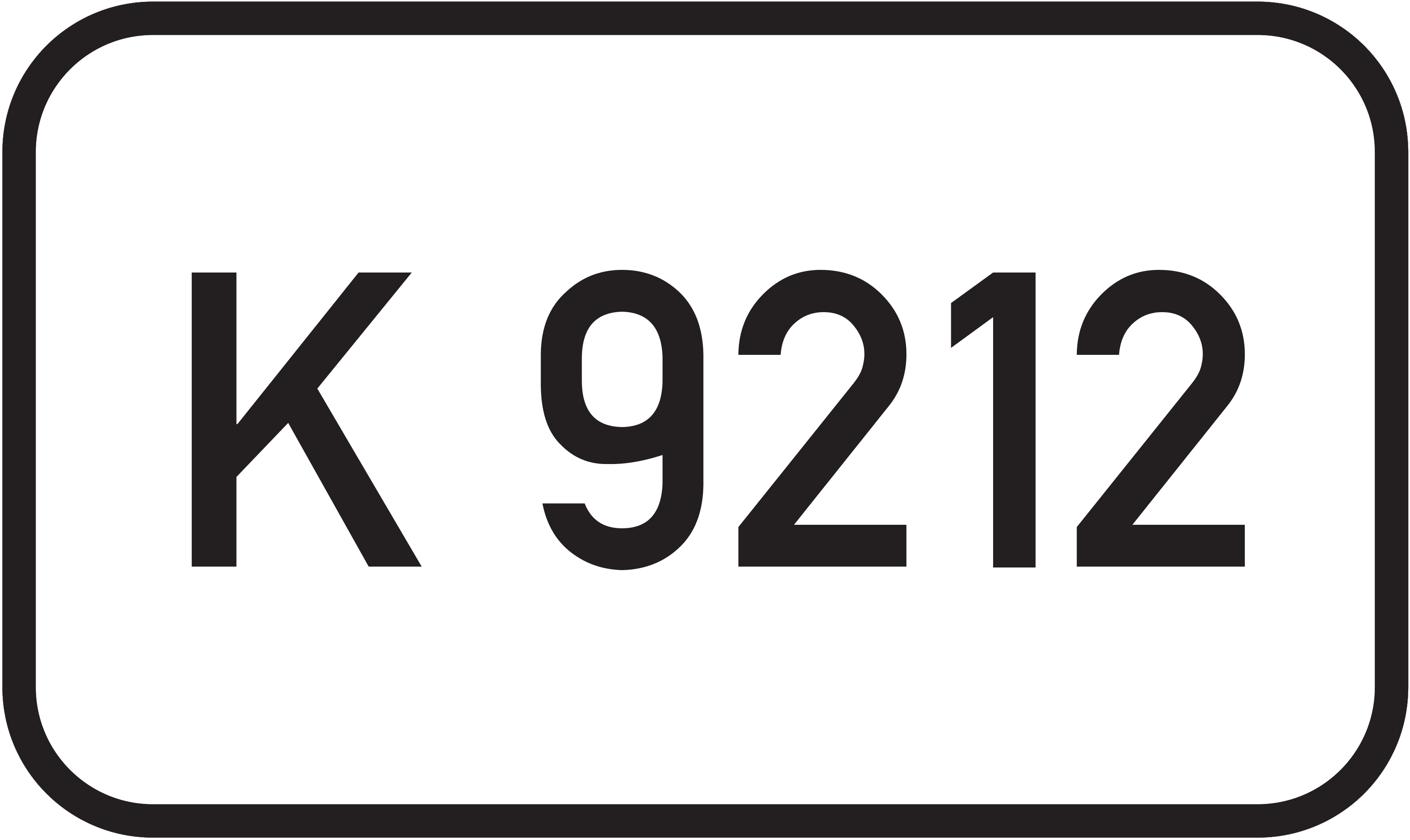 Straßenschild Kreisstraße K 9212