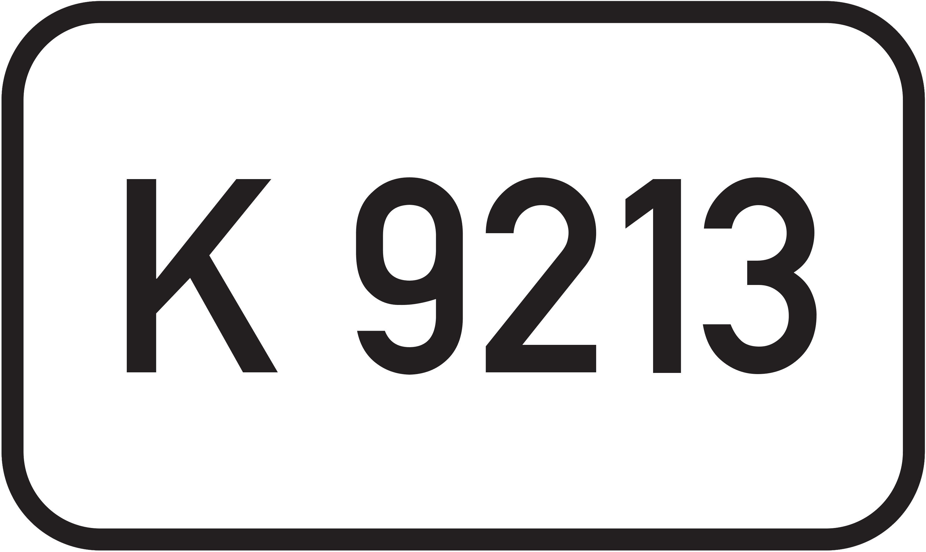 Straßenschild Kreisstraße K 9213
